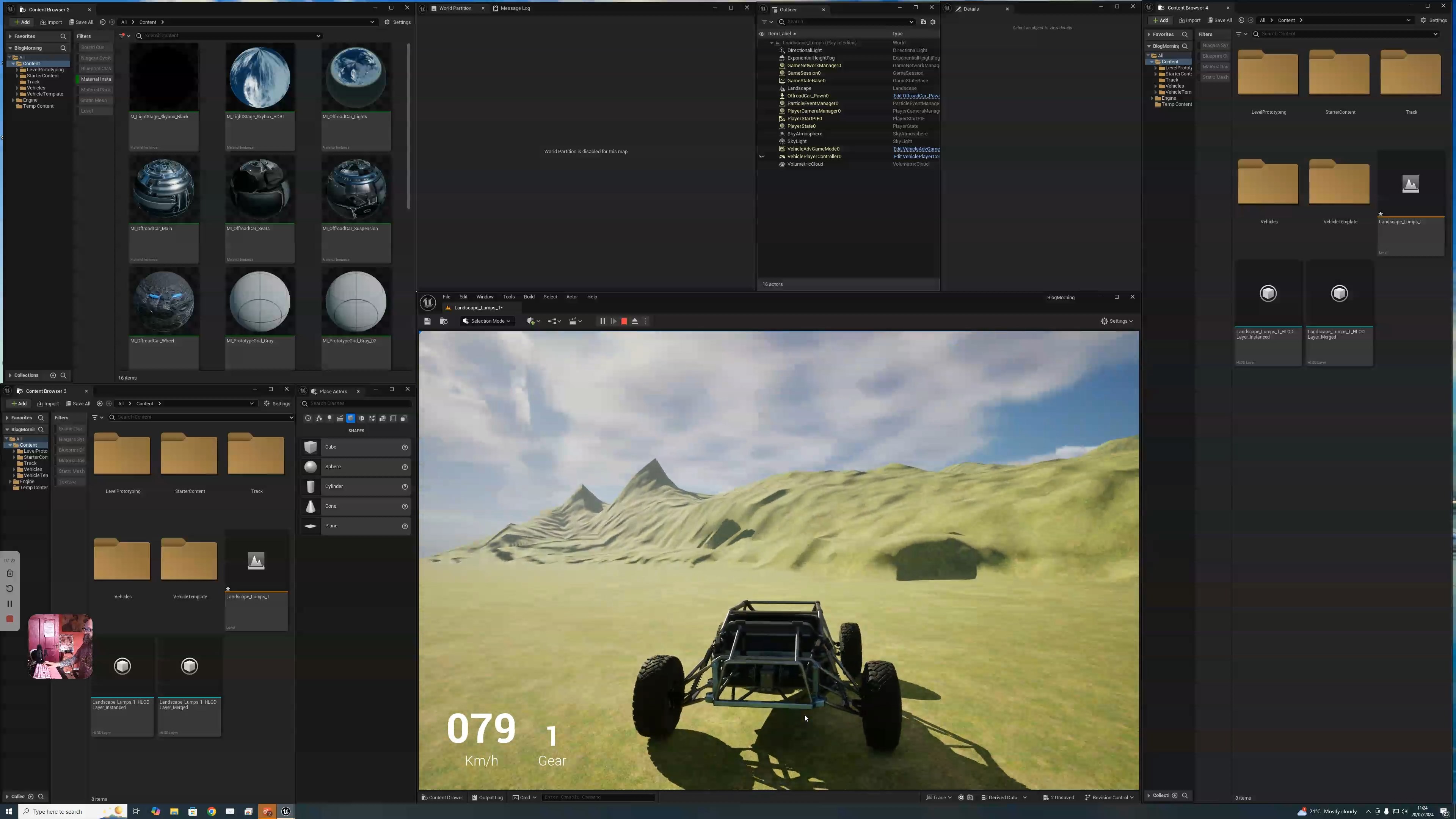 Blog Morning! Its Unreal Engine 5 Landscape Lumps Part 1 on Saturday the 20th of July 2024! In 4K!